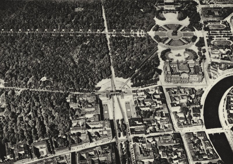 Berlin: Brandenburg Gate seen from an airplane by Sasha Stone