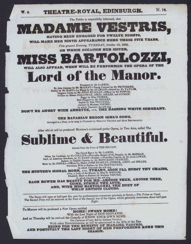 Theatre Programme for the Theatre Royal, Edinburgh by Scottish School
