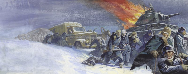 German soldiers after the battle of Stalingrad by Severino Baraldi