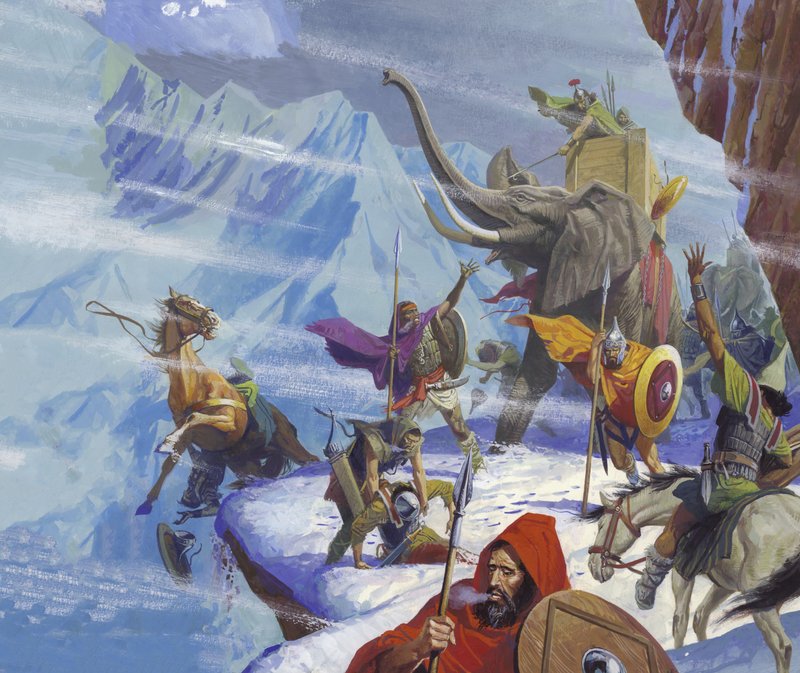 Hannibal crosses the Alps by Severino Baraldi