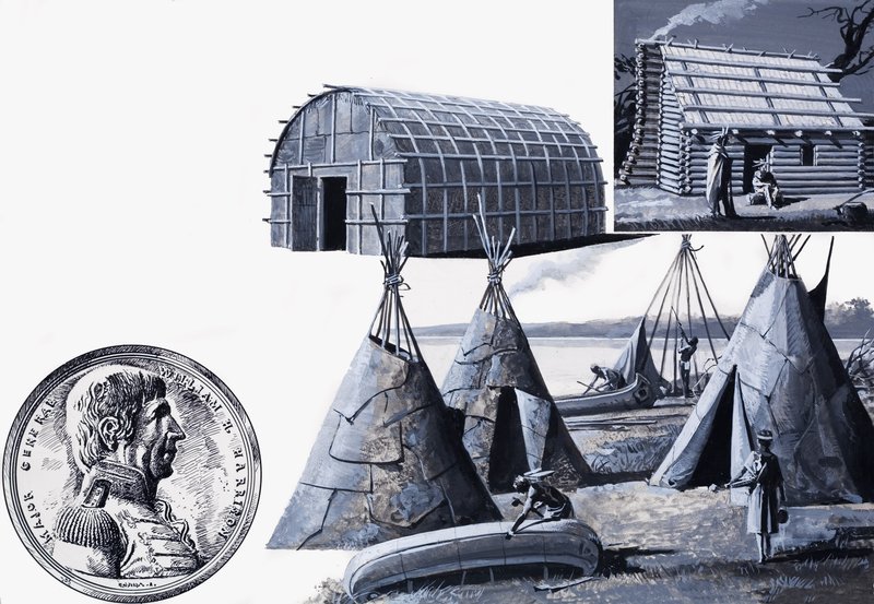 The homes of the different types of American Indians by Severino Baraldi