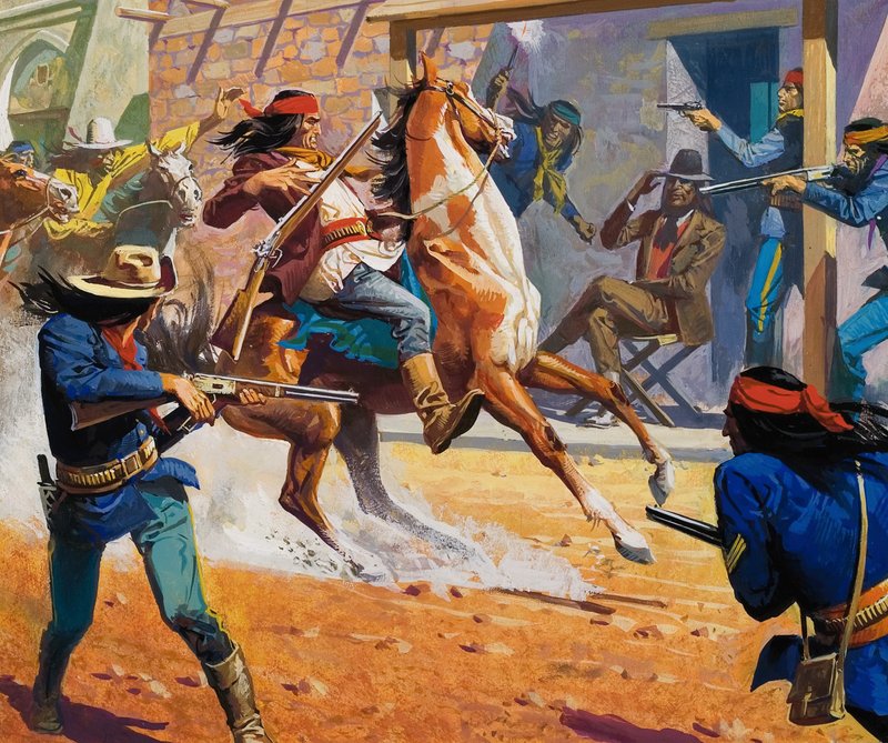 Unidentified Scene with Indians by Severino Baraldi