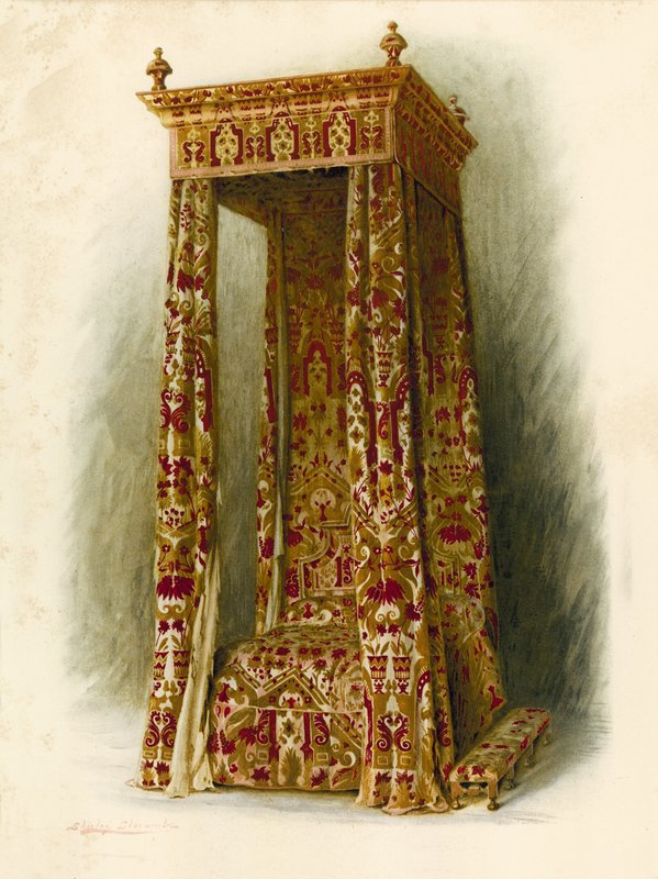 Upholstered Bed, Hampton Court Palace by Shirley Charles Llewellyn Slocombe