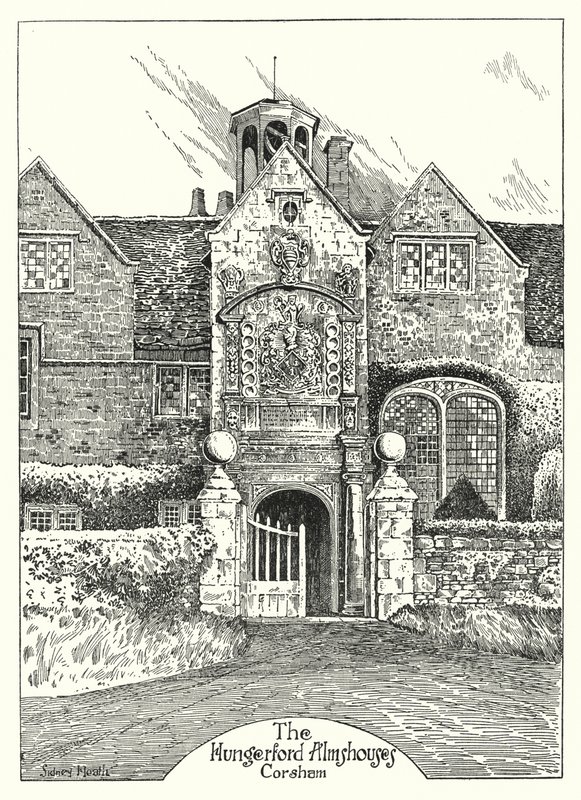 The Hungerford Almshouses, Corsham by Sidney Heath