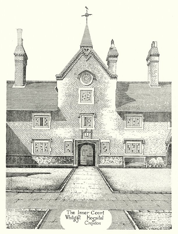 The Inner Court, Whitgift Hospital, Croydon by Sidney Heath