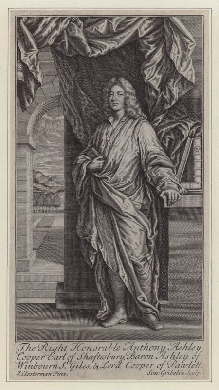 Anthony Ashley Cooper by Simon II (after) Gribelin