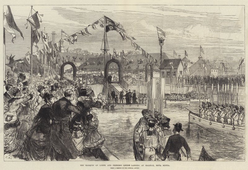 The Marquis of Lorne and Princess Louise landing at Halifax, Nova Scotia by Sir John Charles Robinson