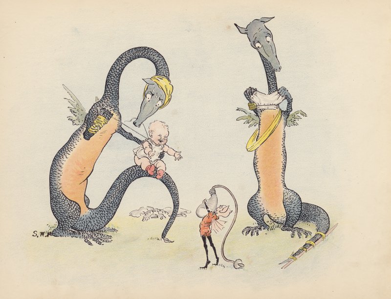 Illustration for Little Twin Dragons by Sophia Rosamond Praeger