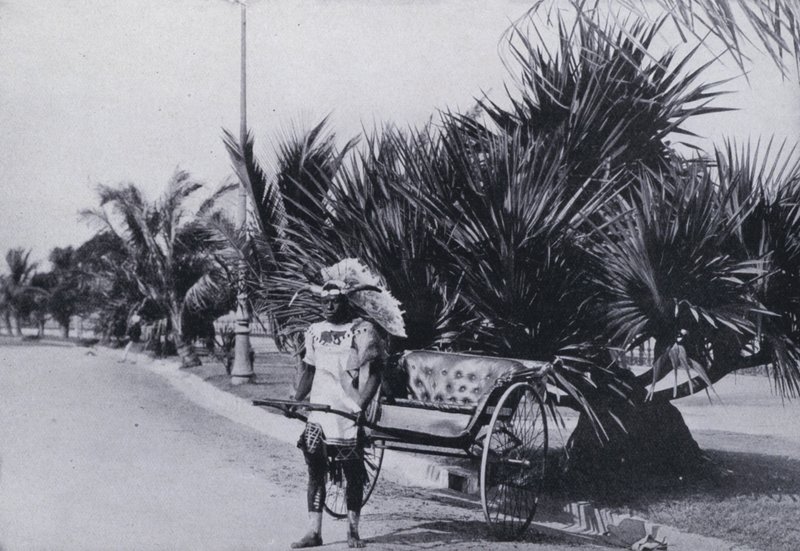 Bay Esplanade, Durban, showing Ricksha by South African Photographer
