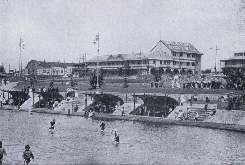 Ocean Beach, showing Beach Hotel, Durban by South African Photographer