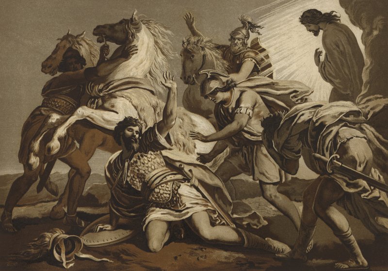 The Conversion of St Paul on the Road to Damascus by Spanish School