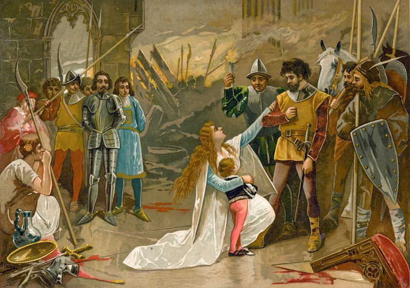 Embrace at the Feet of the Conqueror by Spanish School