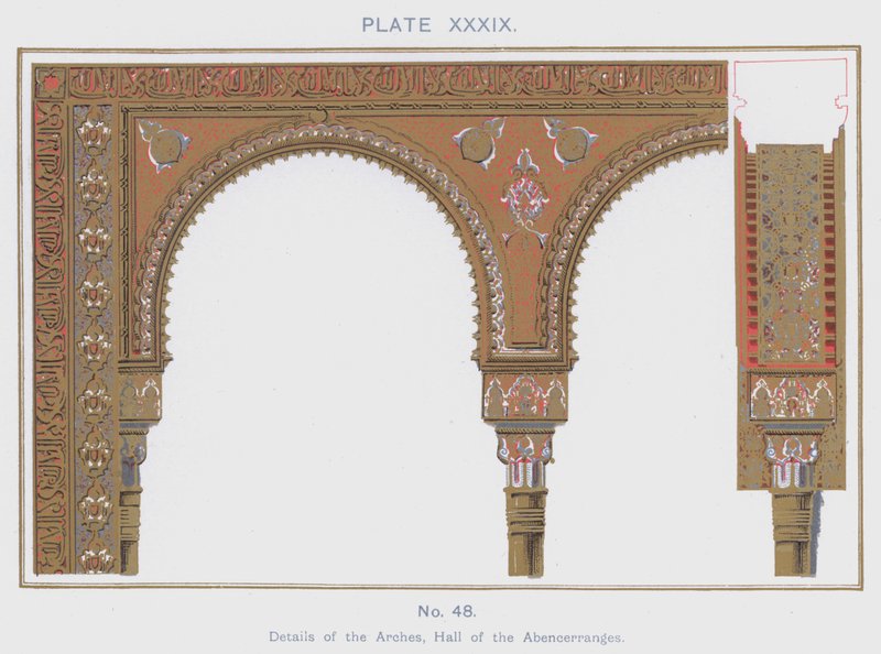 Details of the Arches, Hall of the Abencerranges by Spanish School