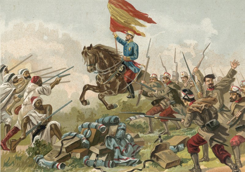 Heroism of General Prim at Castillejos, Morocco, 1859 by Spanish School