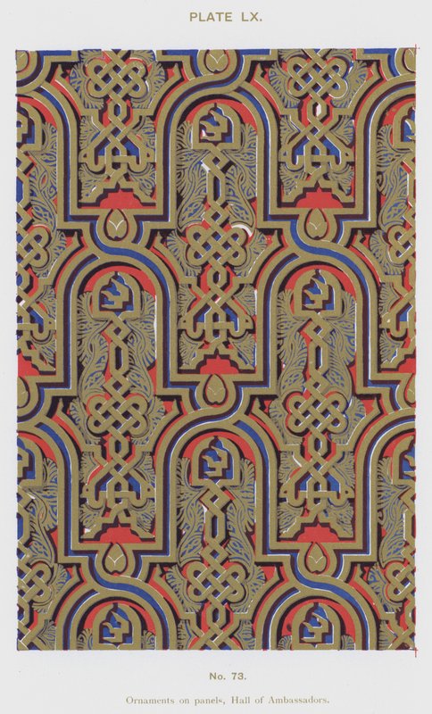 Ornaments on panels, Hall of Ambassadors by Spanish School