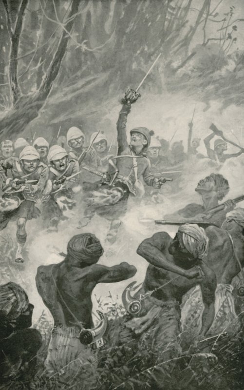The Highland Charge at the Battle of Amoaful by Stanley L. Wood