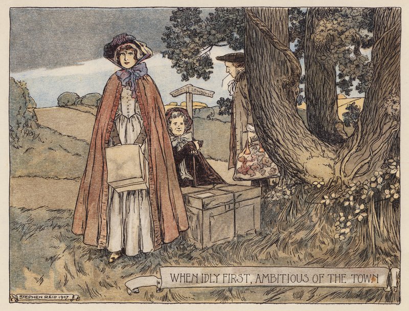 Illustration for The Deserted Village by Oliver Goldsmith by Stephen Reid