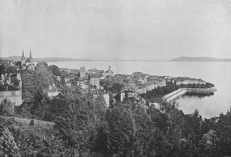 Neuchatel, General View by Swiss Photographer