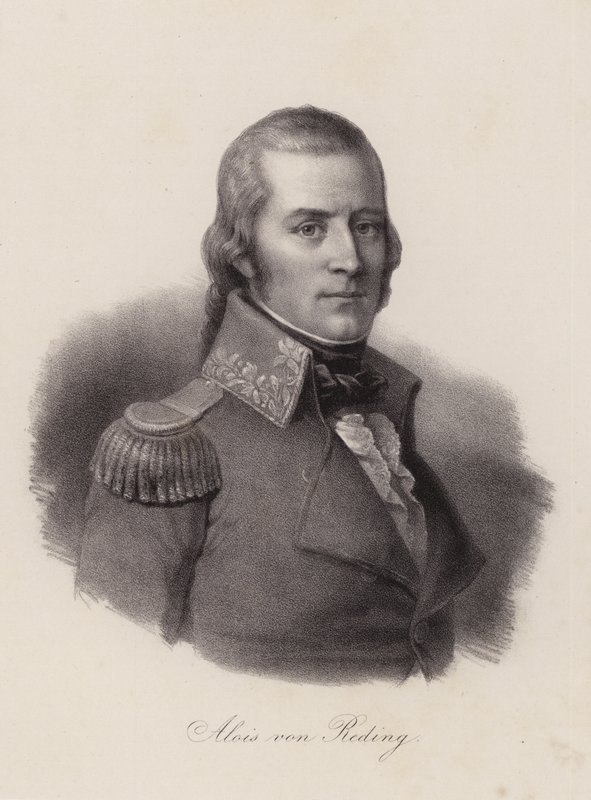 Alois von Reding, Swiss military officer, revolutionary and politician by Swiss School