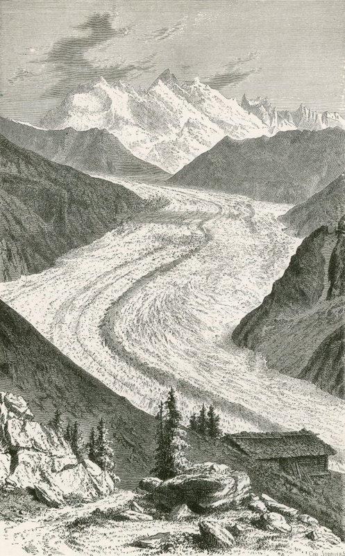 The Gorner Glacier and Monte Rosa by Swiss School