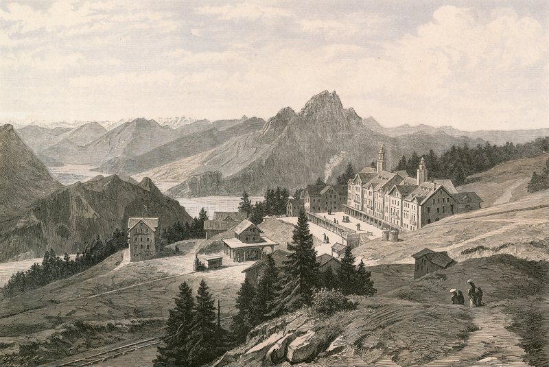The Rigi-Kaltbad, looking towards Mount Pilatus by Swiss School