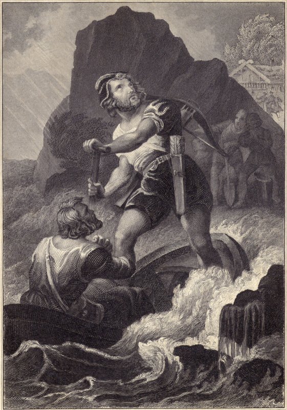 William Tell in a Boat by Swiss School