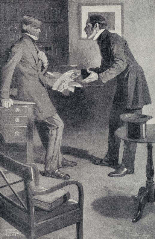 John Stuart Mill Brings to His Friend, Thomas Carlyle, the Terrible News That a Careless Girl Has Burned His Manuscript by Sydney C Lucas