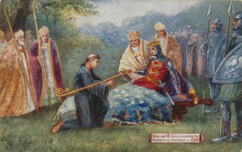 William II Conferring the Primacy on Anselm, 1093 by Sydney Herbert