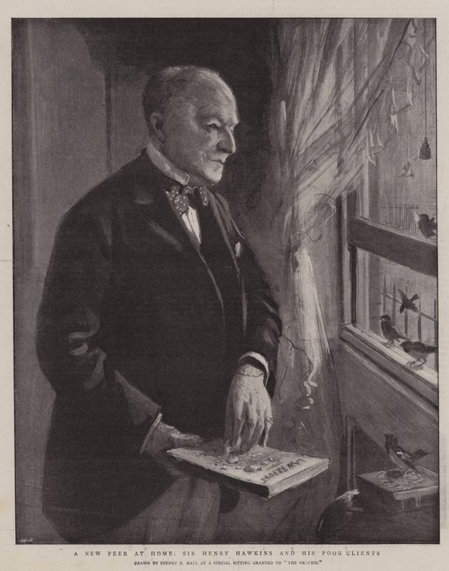 A New Peer at Home, Sir Henry Hawkins and His Poor Clients by Sydney Prior Hall