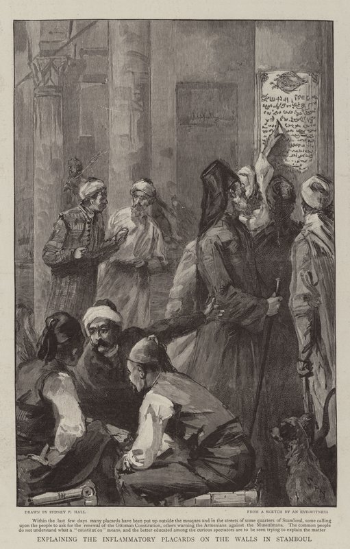 Explaining the Inflammatory Placards on the Walls in Stamboul by Sydney Prior Hall