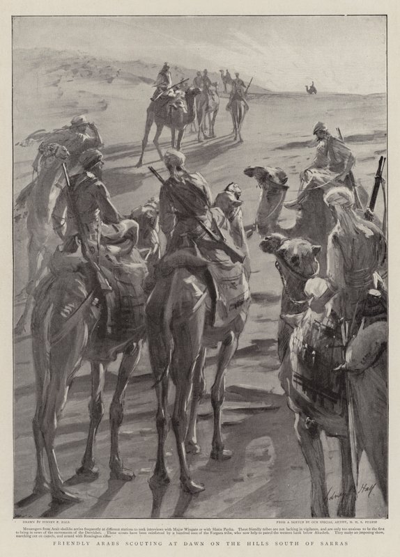 Friendly Arabs Scouting at Dawn on the Hills South of Sarras by Sydney Prior Hall