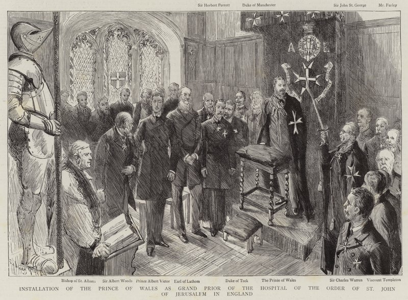 Installation of the Prince of Wales as Grand Prior of the Hospital of the Order of St John of Jerusalem in England by Sydney Prior Hall