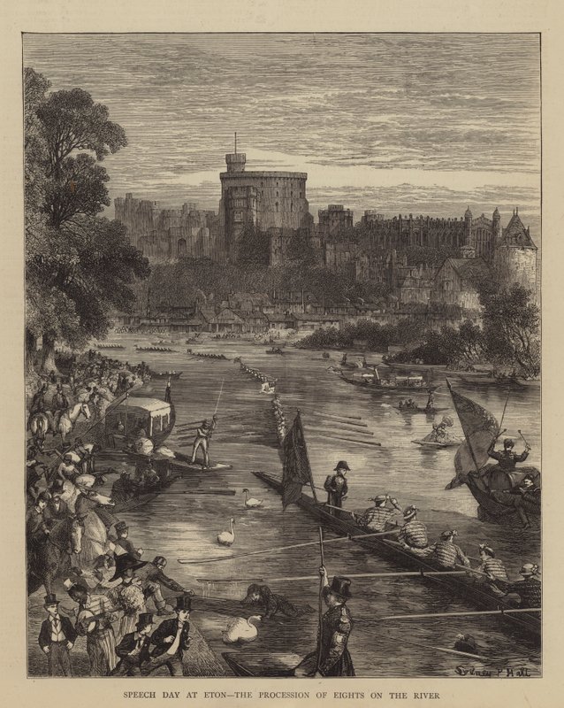 Speech Day at Eton, the Procession of Eights on the River by Sydney Prior Hall