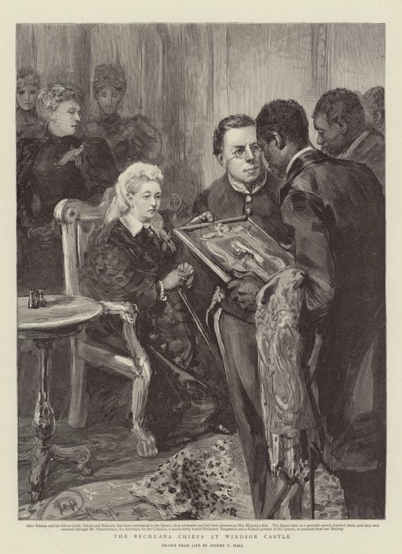 The Bechuana Chiefs at Windsor Castle by Sydney Prior Hall