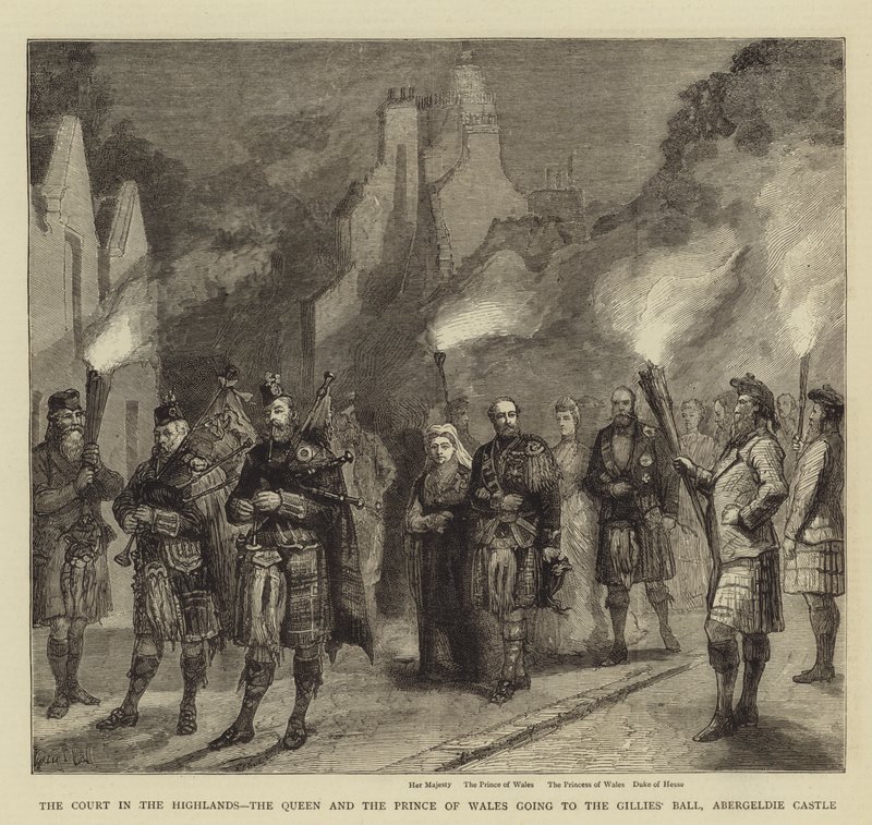 The Court in the Highlands, the Queen and the Prince of Wales Going to the Gillies