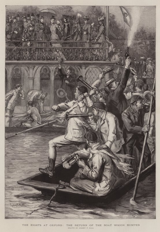 The Eights at Oxford, the Return of the Boat which bumped by Sydney Prior Hall