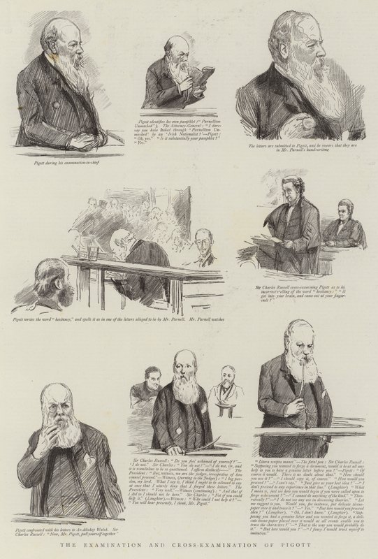The Examination and Cross-Examination of Pigott by Sydney Prior Hall
