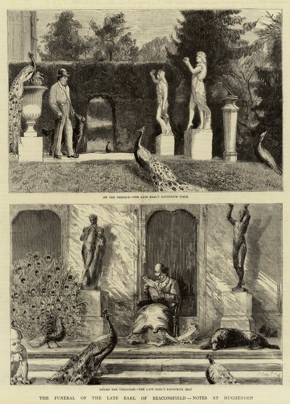 The Funeral of the Late Earl of Beaconsfield, Notes at Hughenden by Sydney Prior Hall
