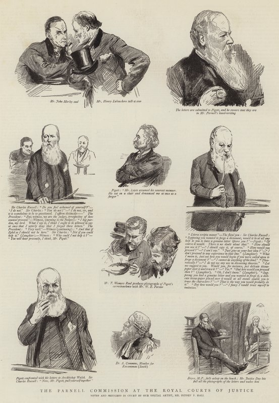 The Parnell Commission at the Royal Courts of Justice by Sydney Prior Hall