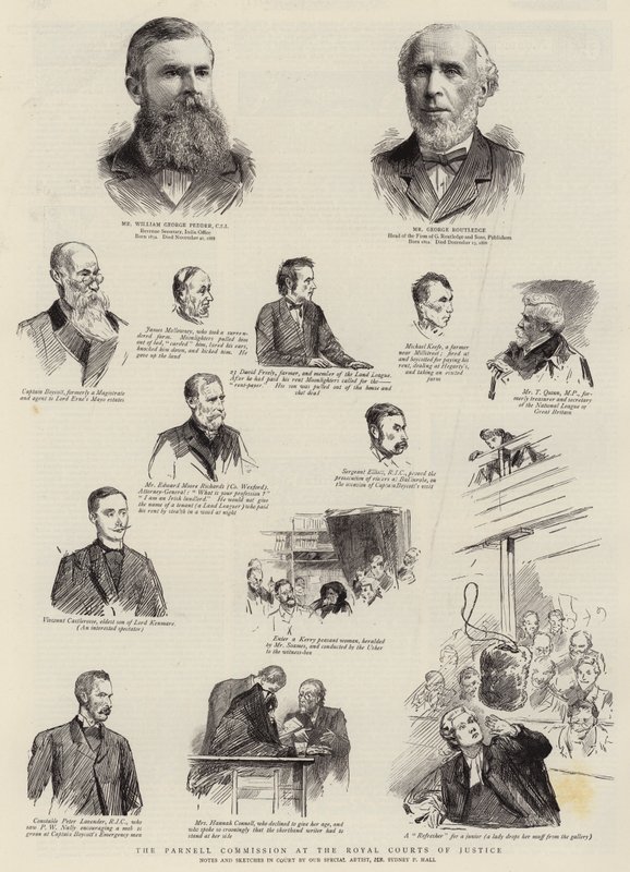 The Parnell Commission at the Royal Courts of Justice by Sydney Prior Hall