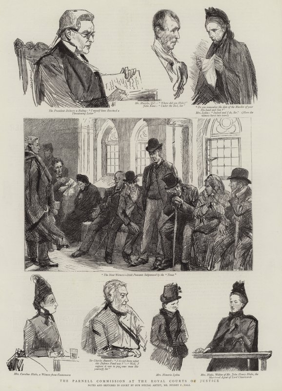 The Parnell Commission at the Royal Courts of Justice by Sydney Prior Hall