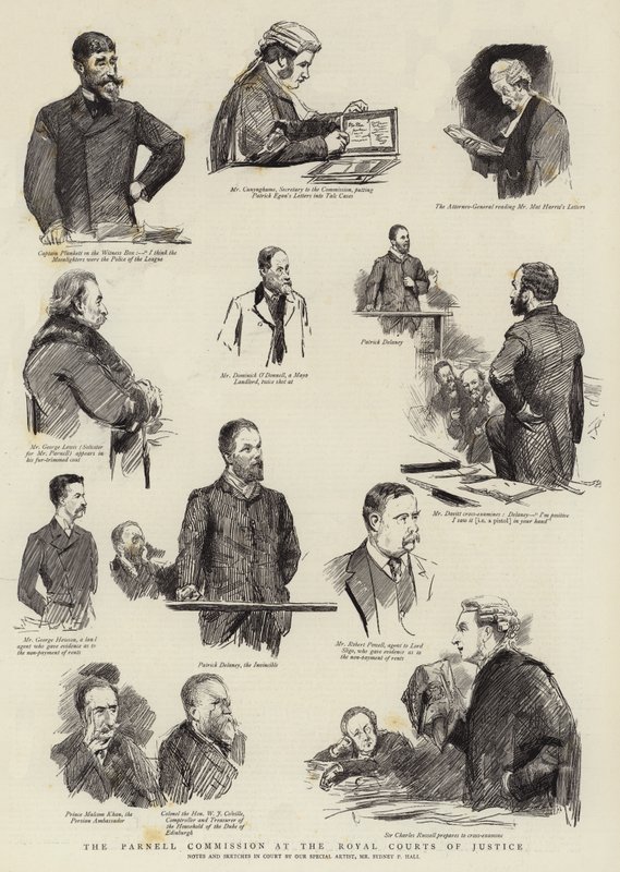 The Parnell Commission at the Royal Courts of Justice by Sydney Prior Hall