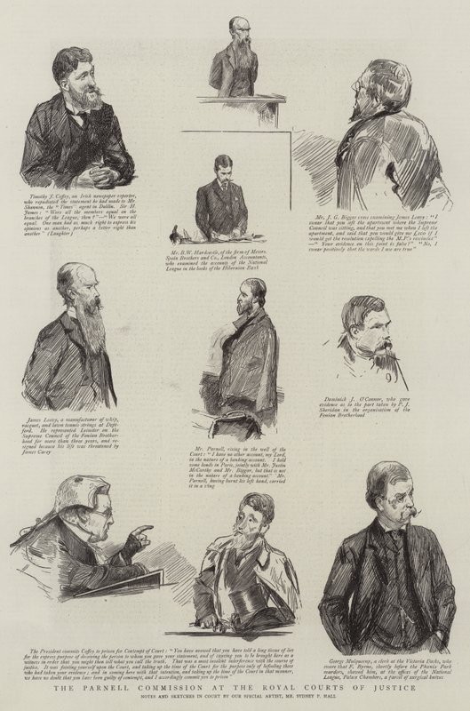 The Parnell Commission at the Royal Courts of Justice by Sydney Prior Hall