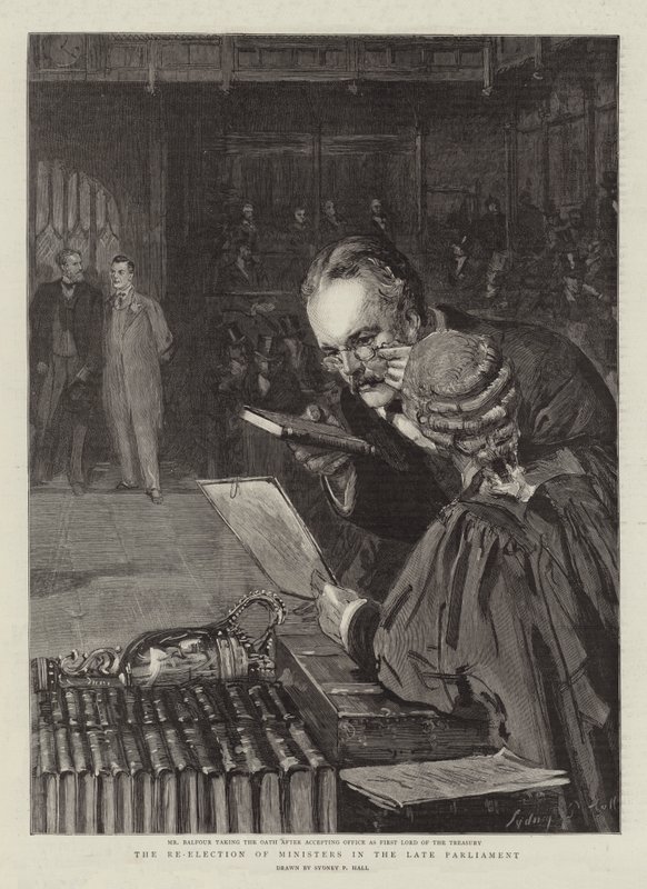 The Re-Election of Ministers in the Late Parliament by Sydney Prior Hall
