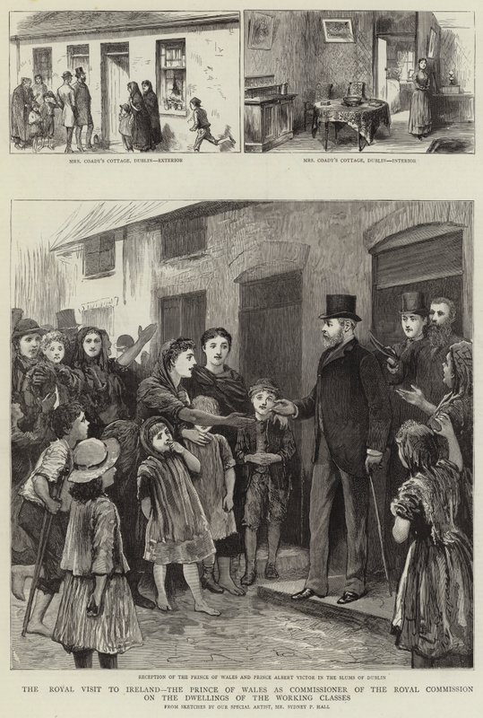 The Royal Visit to Ireland, the Prince of Wales as Commissioner of the Royal Commission on the Dwellings of the Working Classes by Sydney Prior Hall