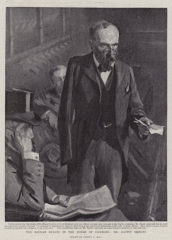 The Soudan Debate in the House of Commons, Mr Davitt Objects by Sydney Prior Hall