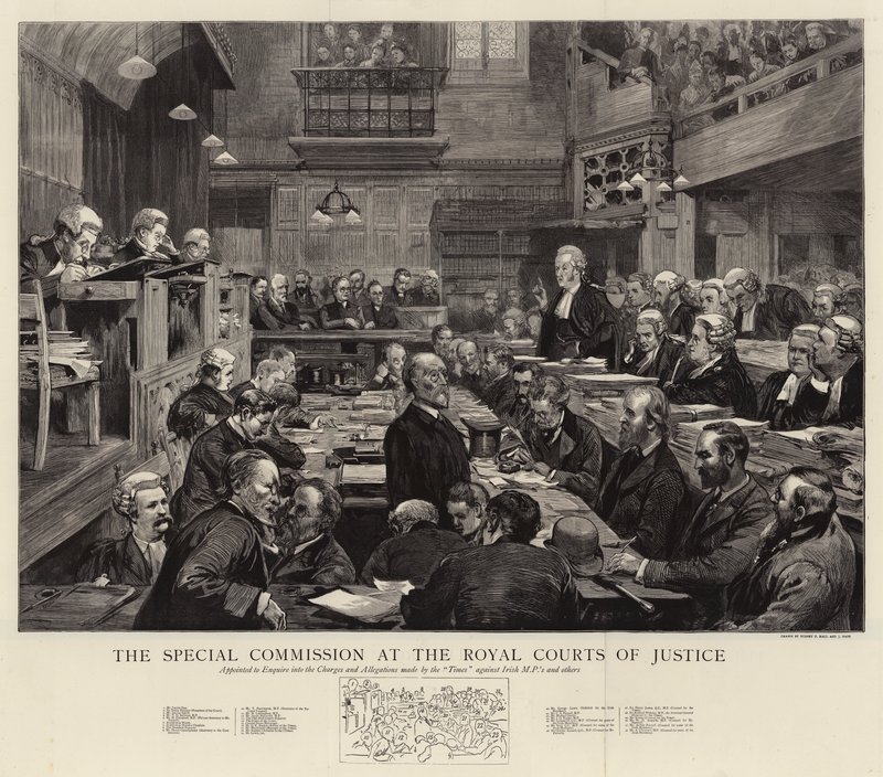 The Special Commission at the Royal Courts of Justice by Sydney Prior Hall