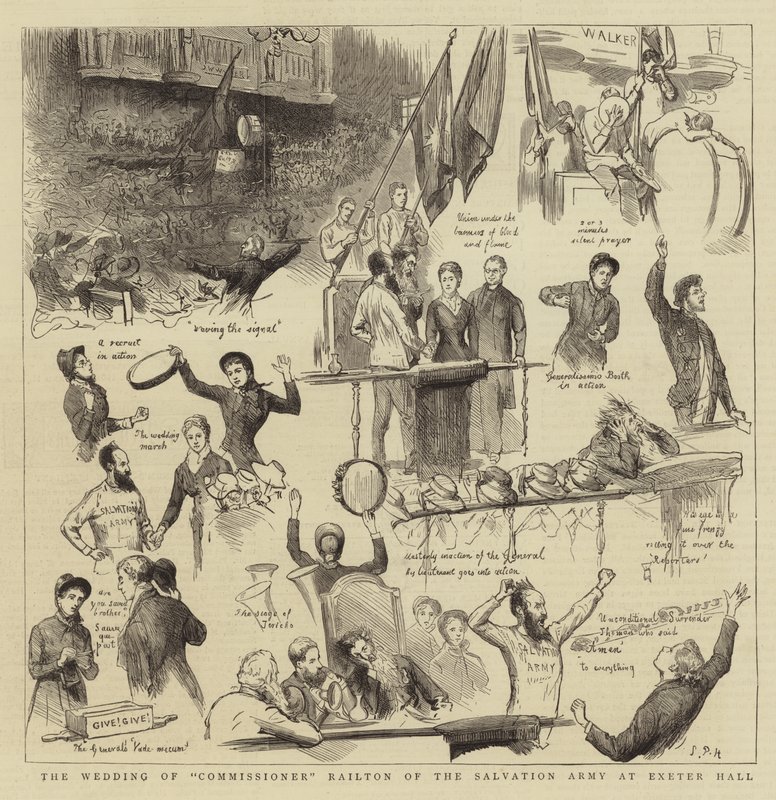 The Wedding of Commissioner Railton of the Salvation Army at Exeter Hall by Sydney Prior Hall