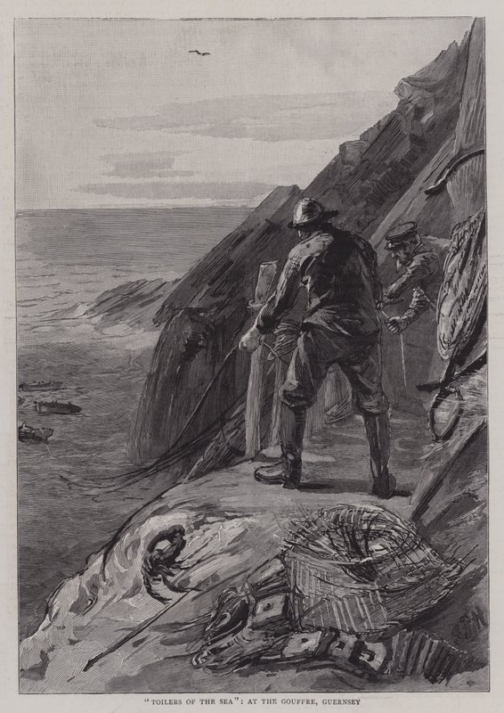 Toilers of the Sea, at the Gouffre, Guernsey by Sydney Prior Hall
