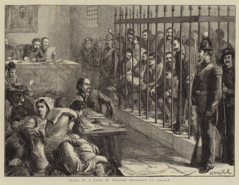 Trial of a Band of Italian Brigands at Aquila by Sydney Prior Hall